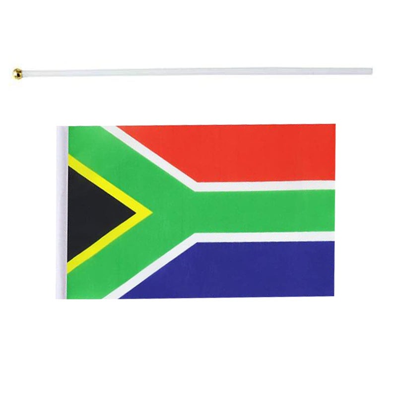 mflagperft South Africa Flag South African Flag, Small Mini Handheld South Africa Flags on Stick, Ideal for Party Parades Sports Events Patriotic Festival Decorations - Image 3